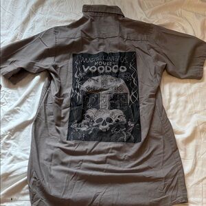 Red Kap Gray Button-Up Shirt